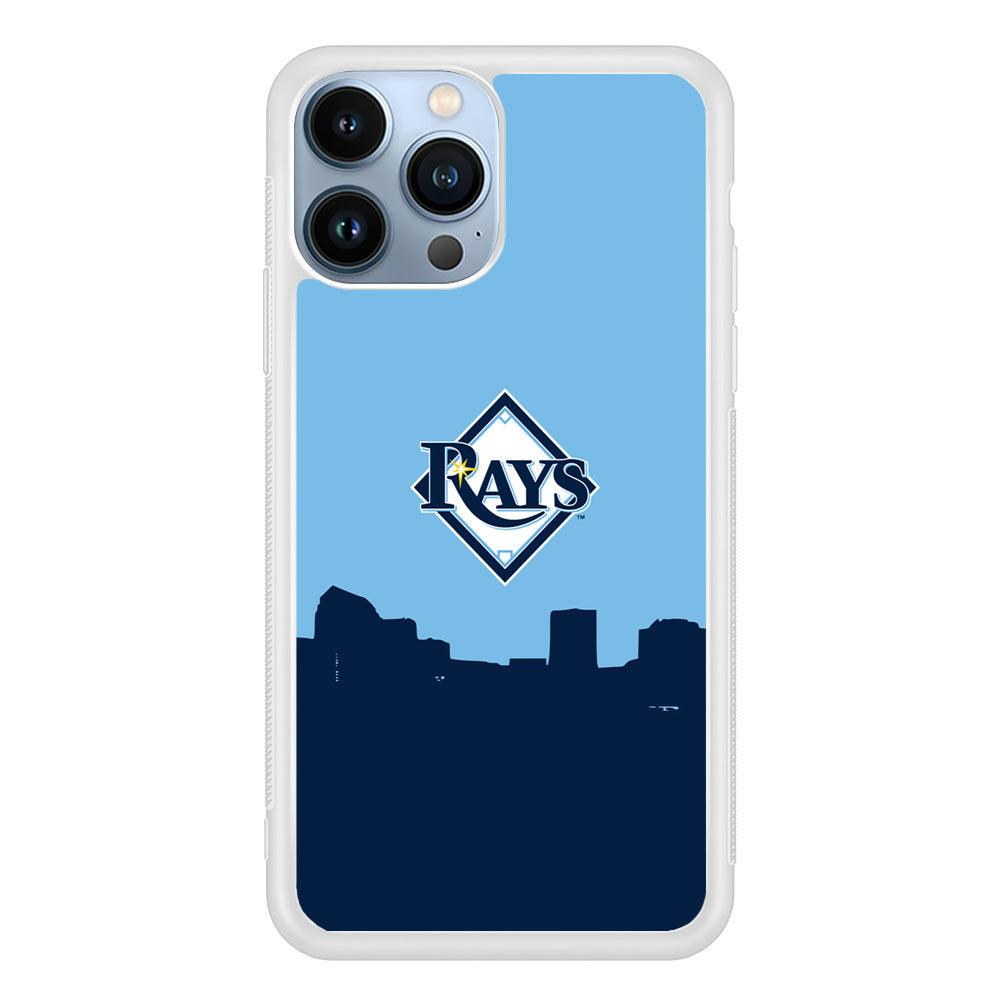 Baseball Tampa Bay Rays MLB 001 iPhone 13 Pro Max Case-Rubber / White (2D Case)-Xtracase
