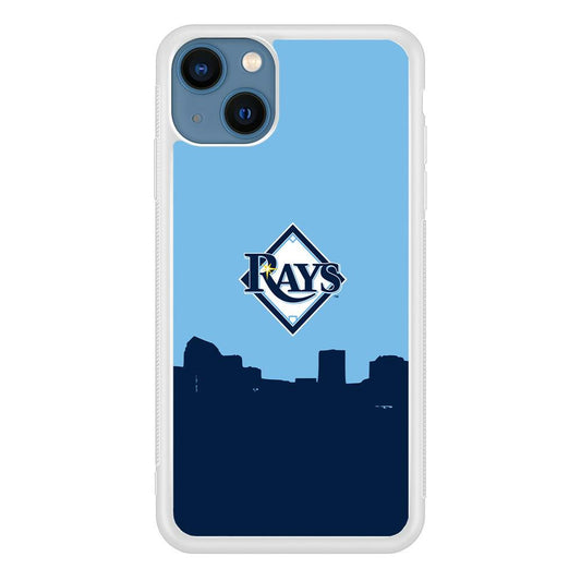 Baseball Tampa Bay Rays MLB 001 iPhone 13 Mini Case-Rubber / White (2D Case)-Xtracase