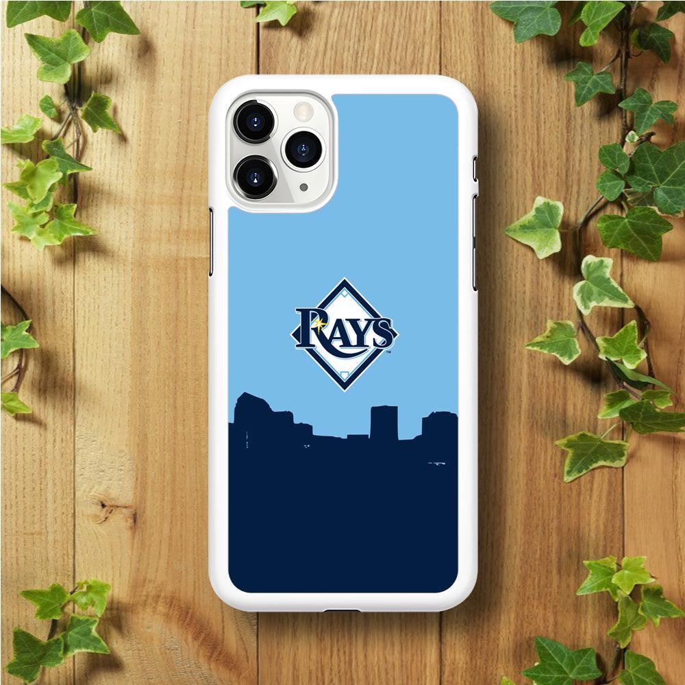 Baseball Tampa Bay Rays MLB 001 iPhone 11 Pro Max Case-Rubber / White (2D Case)-Xtracase
