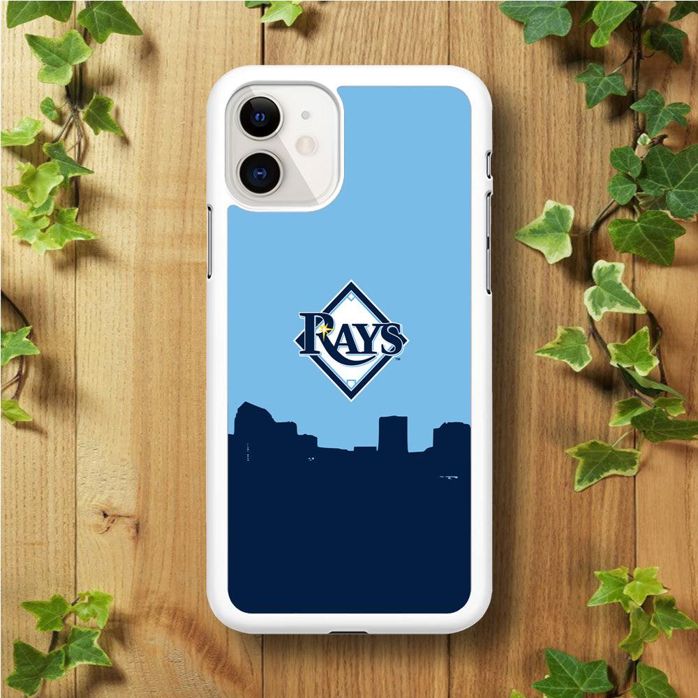 Baseball Tampa Bay Rays MLB 001 iPhone 11 Case-Rubber / White (2D Case)-Xtracase