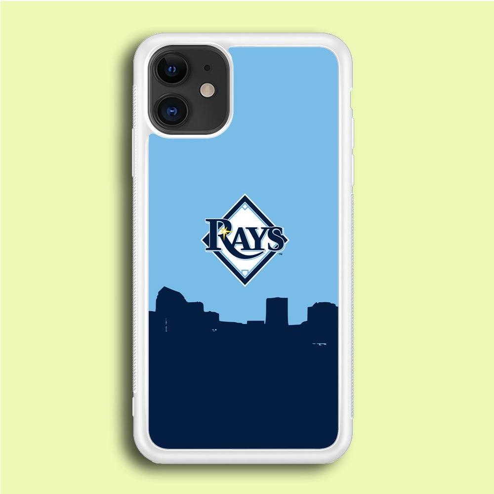 Baseball Tampa Bay Rays MLB 001 iPhone 12 Mini Case-Rubber / White (2D Case)-Xtracase