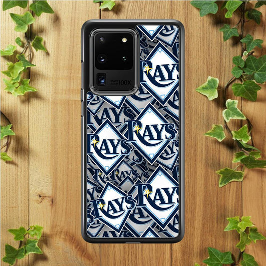 Baseball Tampa Bay Rays MLB 002 Samsung Galaxy S20 Ultra Case-Rubber / White (2D Case)-Xtracase