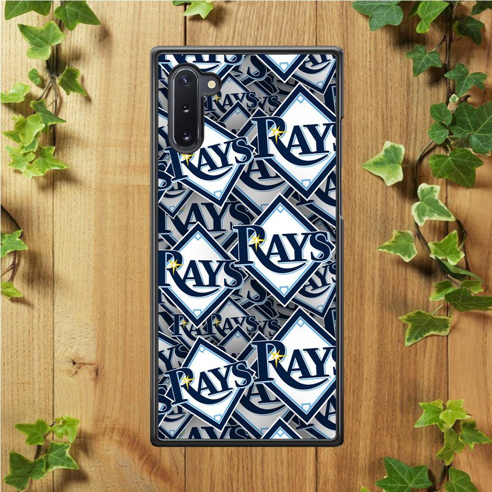 Baseball Tampa Bay Rays MLB 002 Samsung Galaxy Note 10 Case-Rubber / White (2D Case)-Xtracase