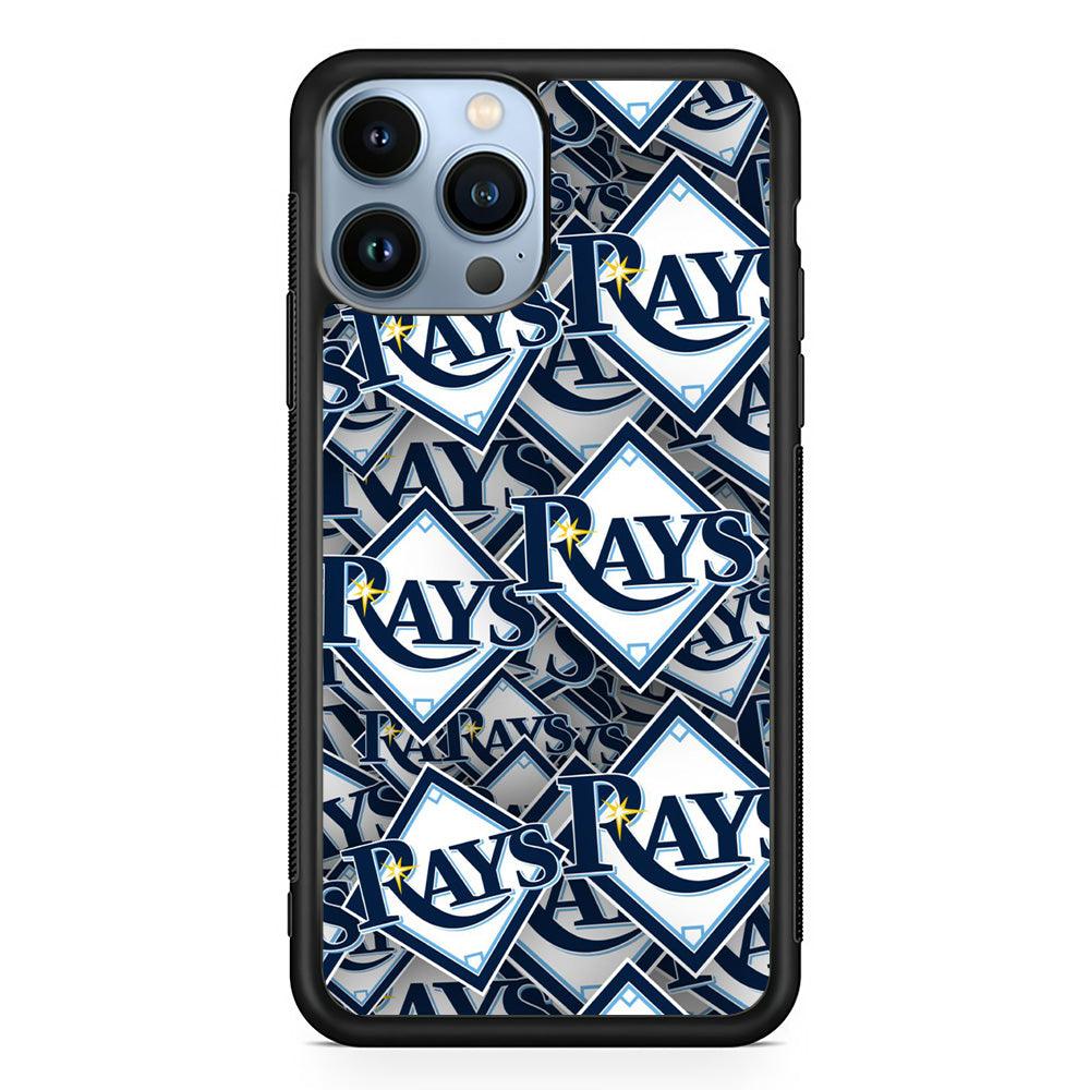 Baseball Tampa Bay Rays MLB 002 iPhone 13 Pro Case-Rubber / Black (2D Case)-Xtracase
