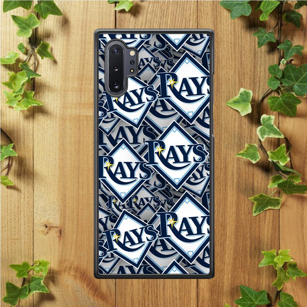 Baseball Tampa Bay Rays MLB 002 Samsung Galaxy Note 10 Plus Case-Rubber / White (2D Case)-Xtracase