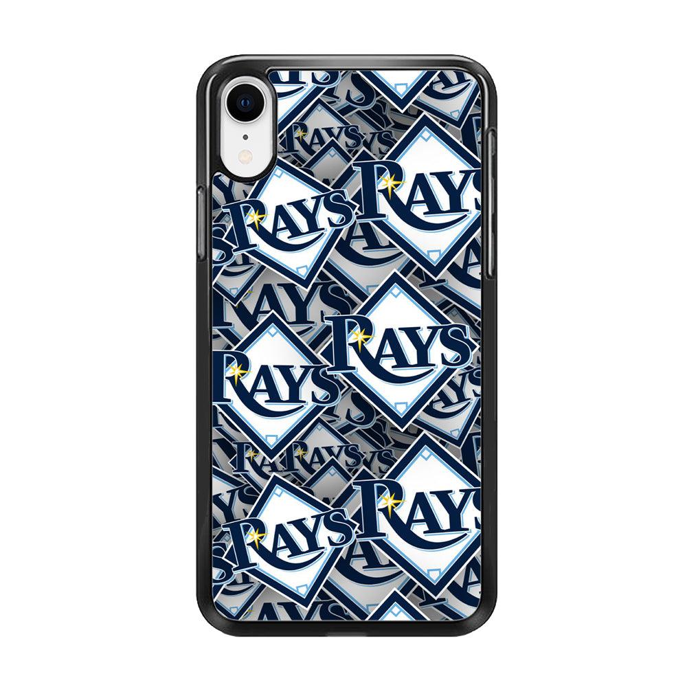 Baseball Tampa Bay Rays MLB 002 iPhone XR Case-Rubber / Black (2D Case)-Xtracase