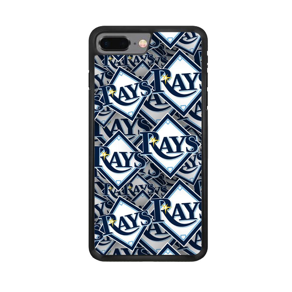 Baseball Tampa Bay Rays MLB 002 iPhone 7 Plus Case-Rubber / Black (2D Case)-Xtracase