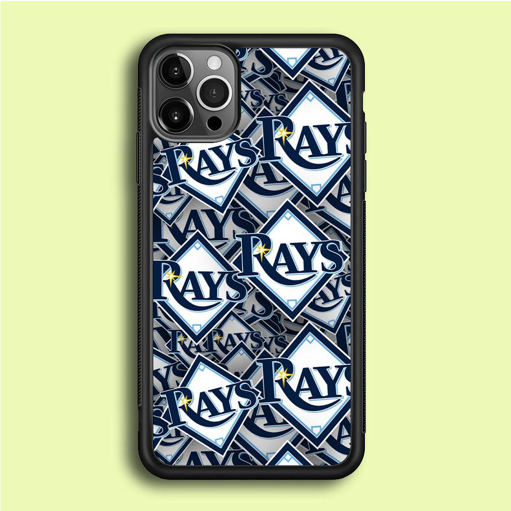 Baseball Tampa Bay Rays MLB 002 iPhone 12 Pro Case-Rubber / Black (2D Case)-Xtracase