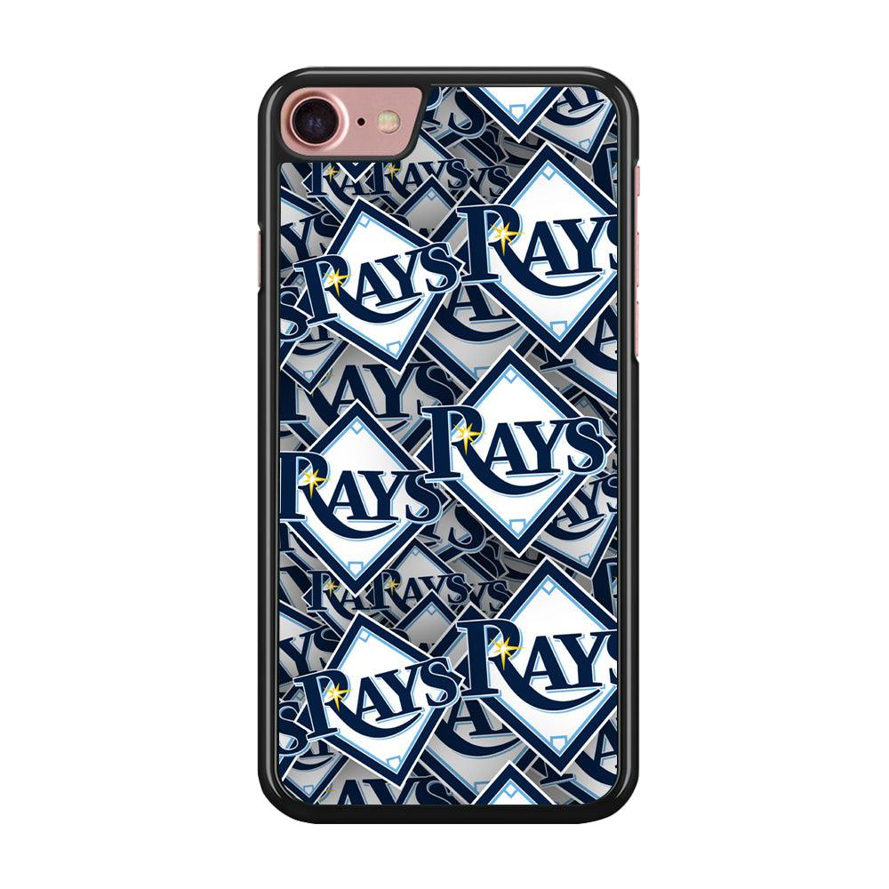 Baseball Tampa Bay Rays MLB 002 iPhone SE 2020 Case-Rubber / Black (2D Case)-Xtracase