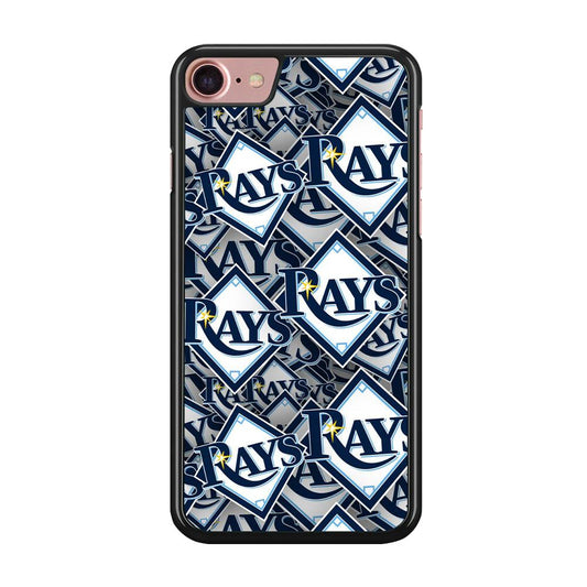 Baseball Tampa Bay Rays MLB 002 iPhone SE 2020 Case-Rubber / Black (2D Case)-Xtracase