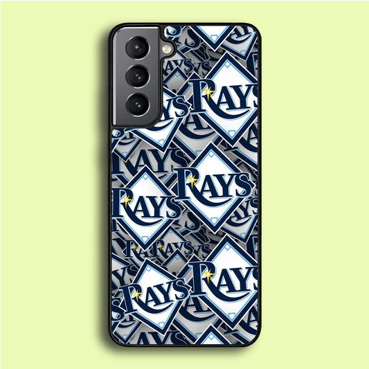 Baseball Tampa Bay Rays MLB 002 Samsung Galaxy S21 Case-Rubber / Black (2D Case)-Xtracase
