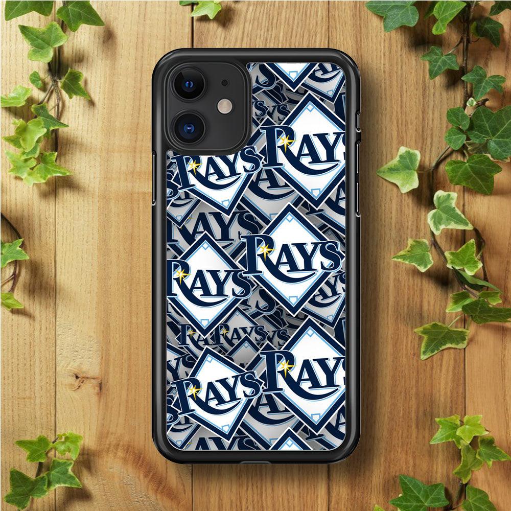 Baseball Tampa Bay Rays MLB 002 iPhone 11 Case-Rubber / Black (2D Case)-Xtracase