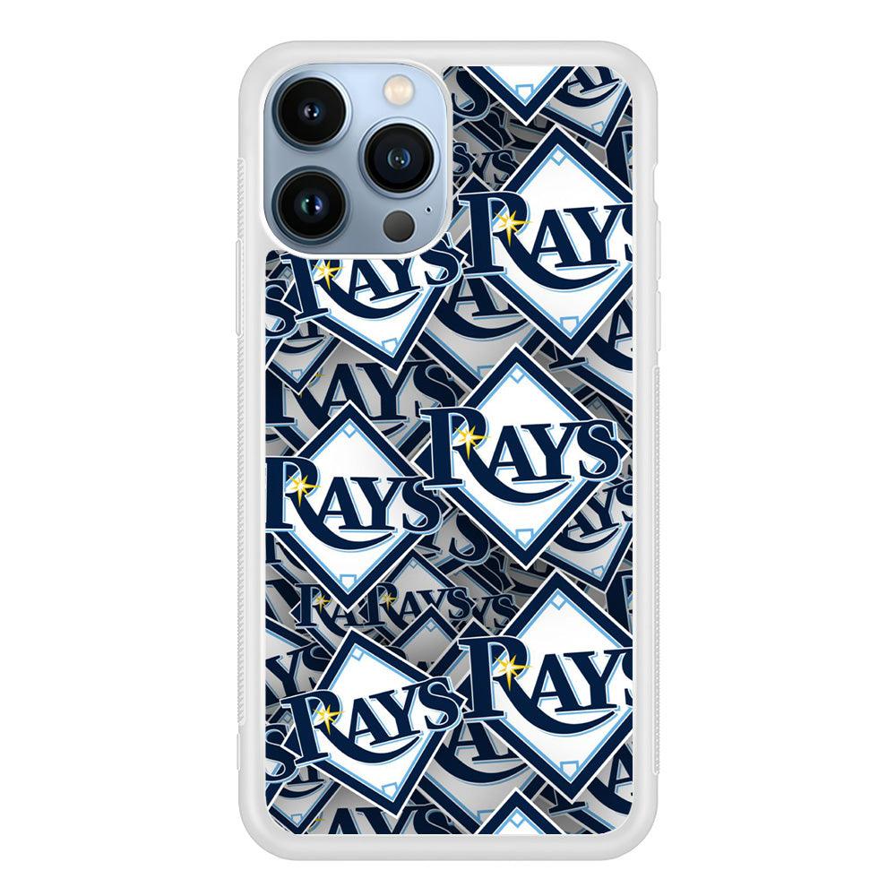 Baseball Tampa Bay Rays MLB 002 iPhone 13 Pro Case-Rubber / White (2D Case)-Xtracase