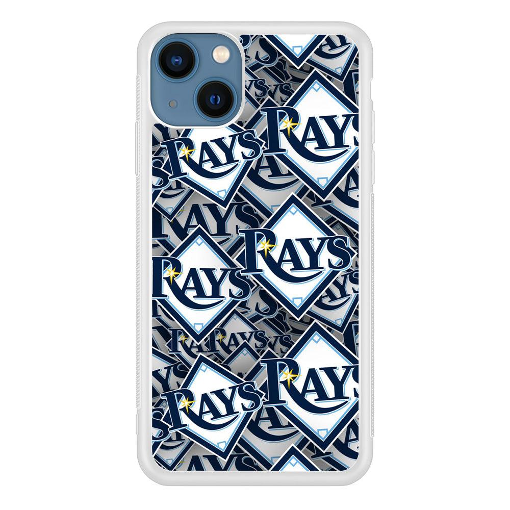 Baseball Tampa Bay Rays MLB 002 iPhone 13 Mini Case-Rubber / White (2D Case)-Xtracase