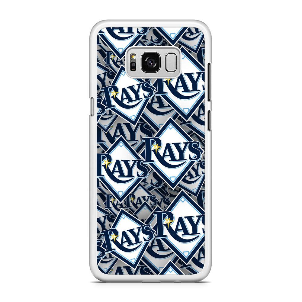 Baseball Tampa Bay Rays MLB 002 Samsung Galaxy S8 Case-Rubber / White (2D Case)-Xtracase