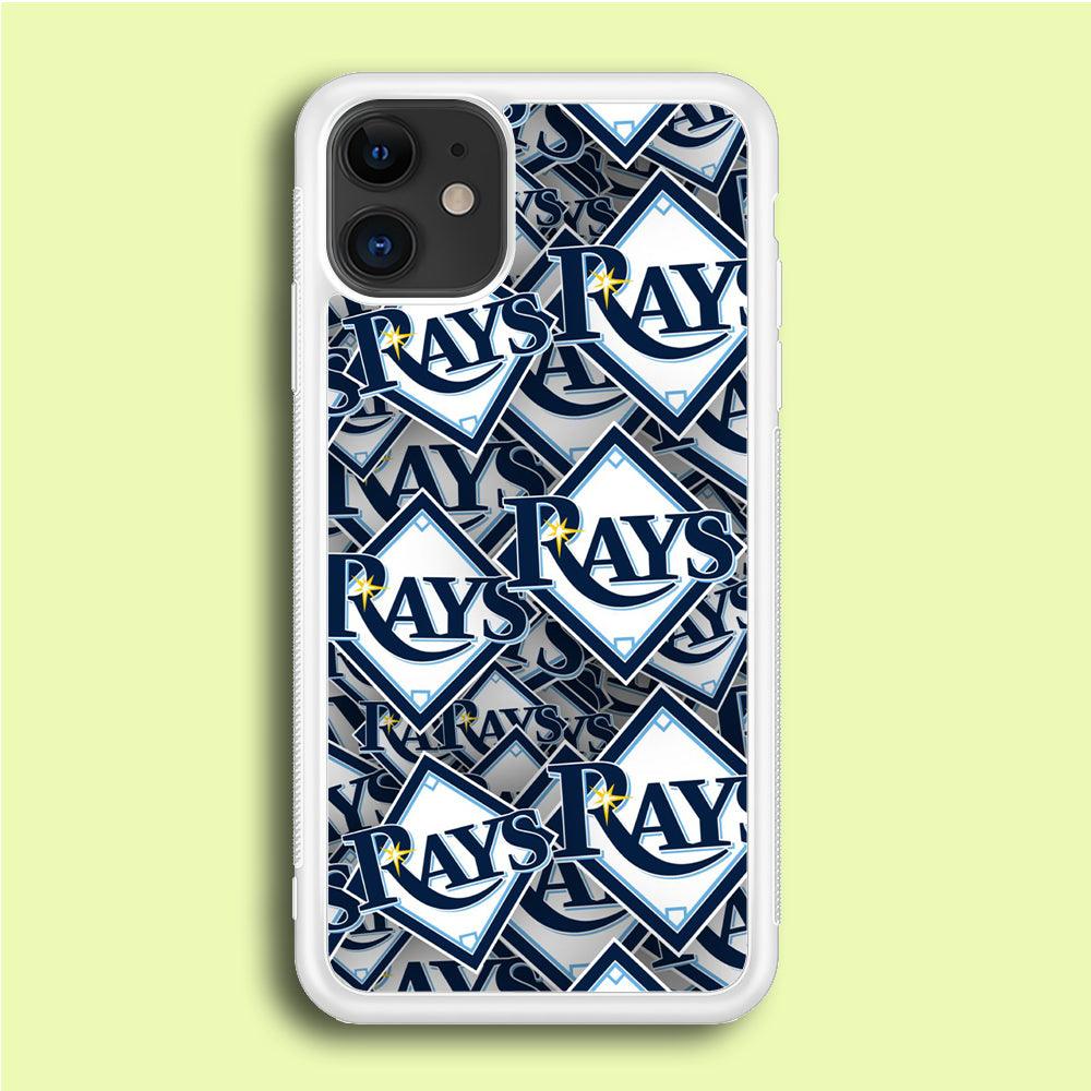 Baseball Tampa Bay Rays MLB 002 iPhone 12 Case-Rubber / White (2D Case)-Xtracase
