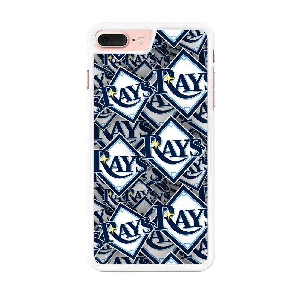 Baseball Tampa Bay Rays MLB 002 iPhone 7 Plus Case-Rubber / White (2D Case)-Xtracase