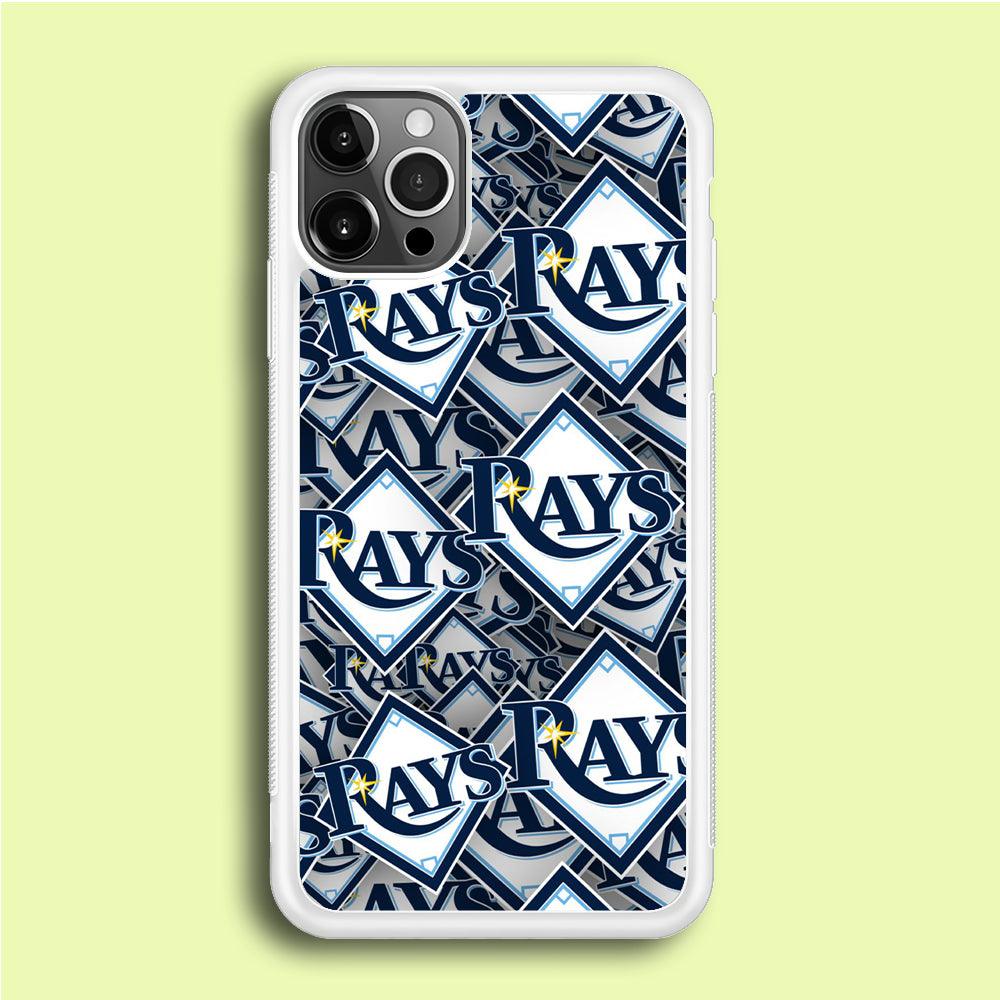 Baseball Tampa Bay Rays MLB 002 iPhone 12 Pro Case-Rubber / White (2D Case)-Xtracase