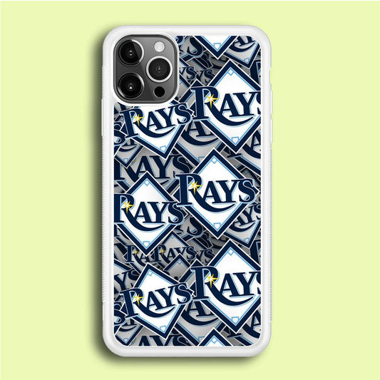 Baseball Tampa Bay Rays MLB 002 iPhone 12 Pro Case-Rubber / White (2D Case)-Xtracase
