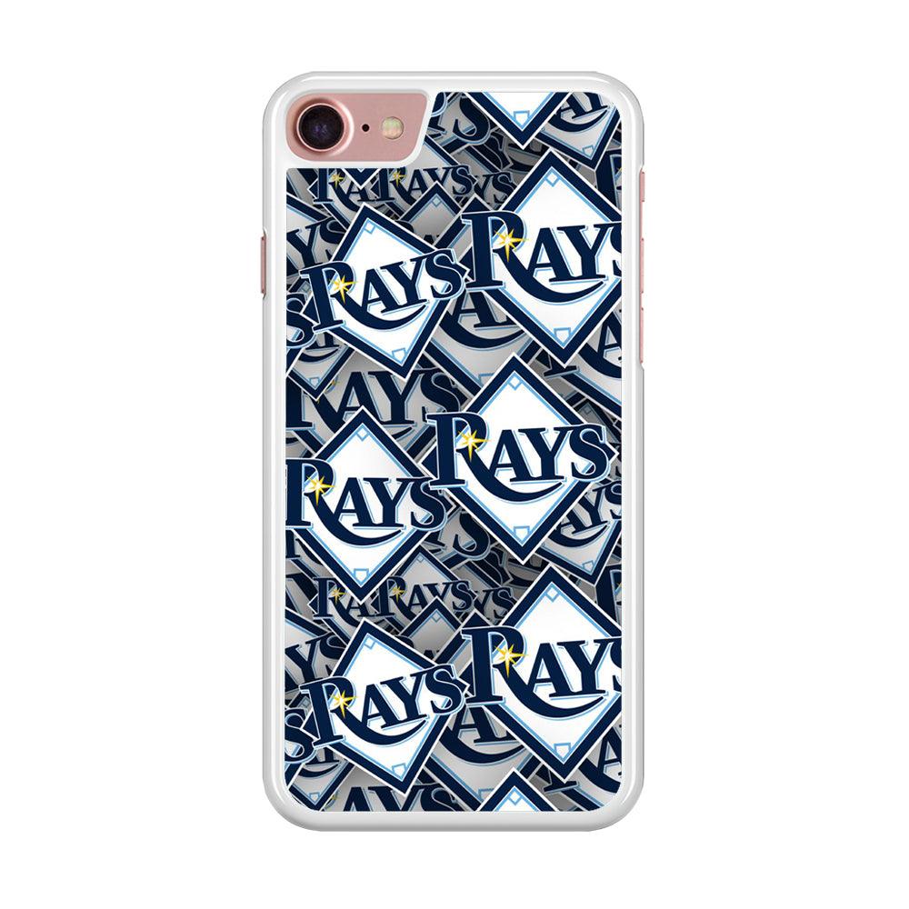 Baseball Tampa Bay Rays MLB 002 iPhone 8 Case-Rubber / White (2D Case)-Xtracase
