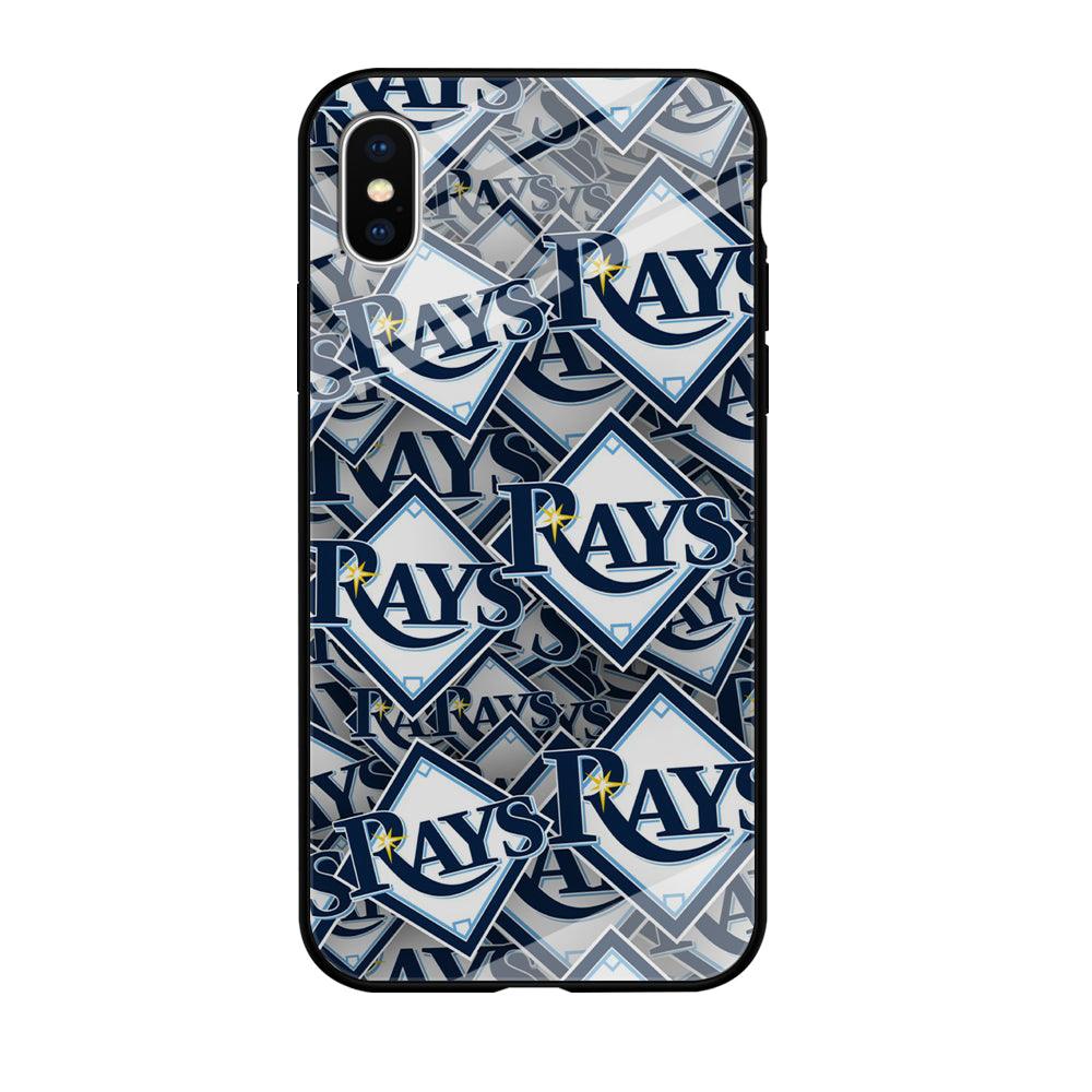 Baseball Tampa Bay Rays MLB 002 iPhone Xs Max Case-Tempered Glass Case-Xtracase