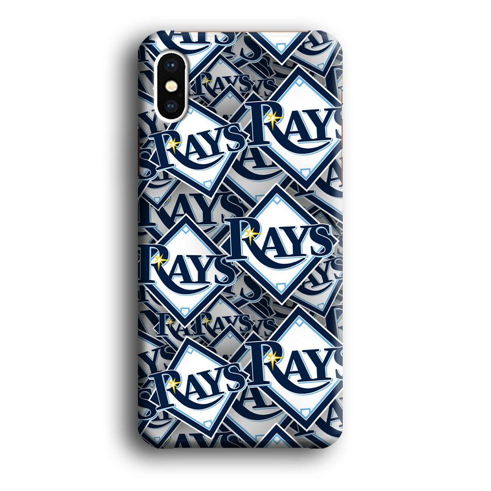 Baseball Tampa Bay Rays MLB 002 iPhone Xs Max Case-Plastic / Full Wrap (3D Case)-Xtracase