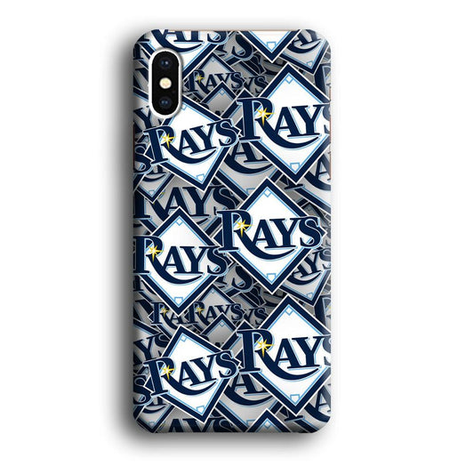 Baseball Tampa Bay Rays MLB 002 iPhone X Case-Plastic / Full Wrap (3D Case)-Xtracase