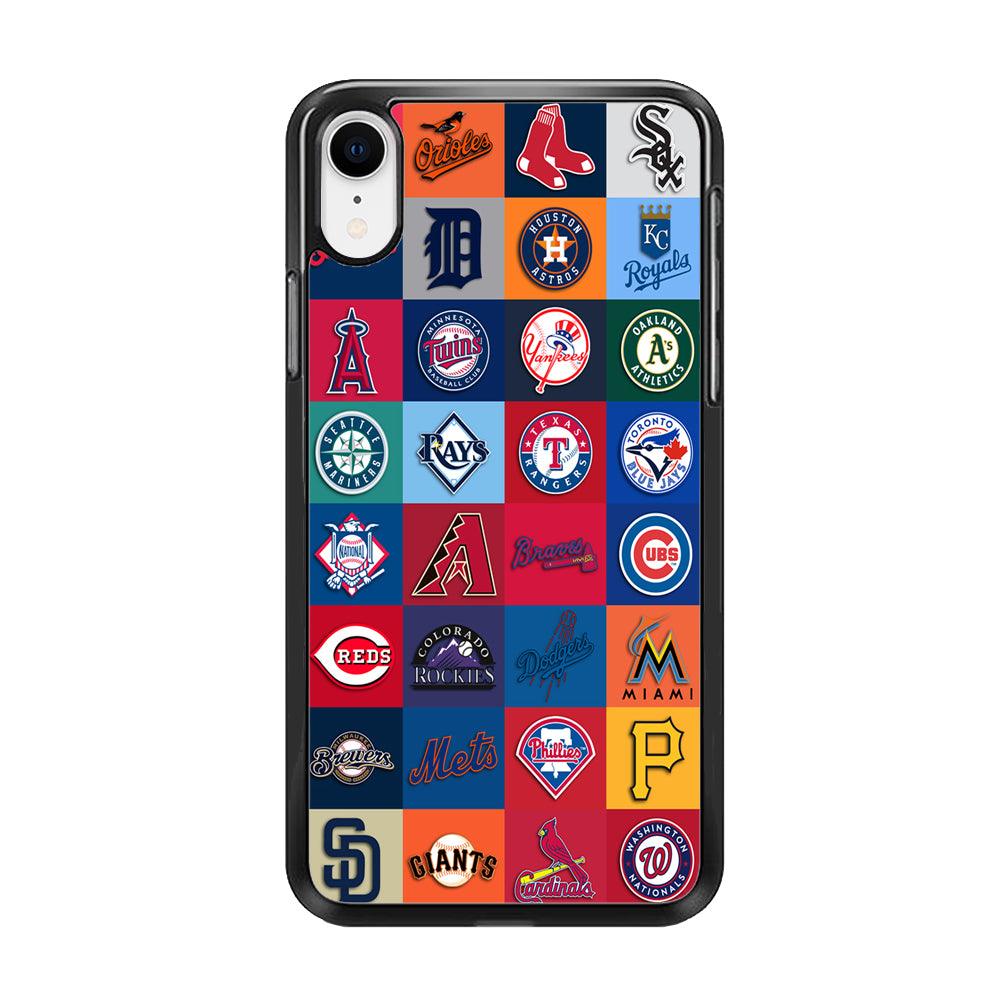 Baseball Teams MLB iPhone XR Case-Rubber / Black (2D Case)-Xtracase