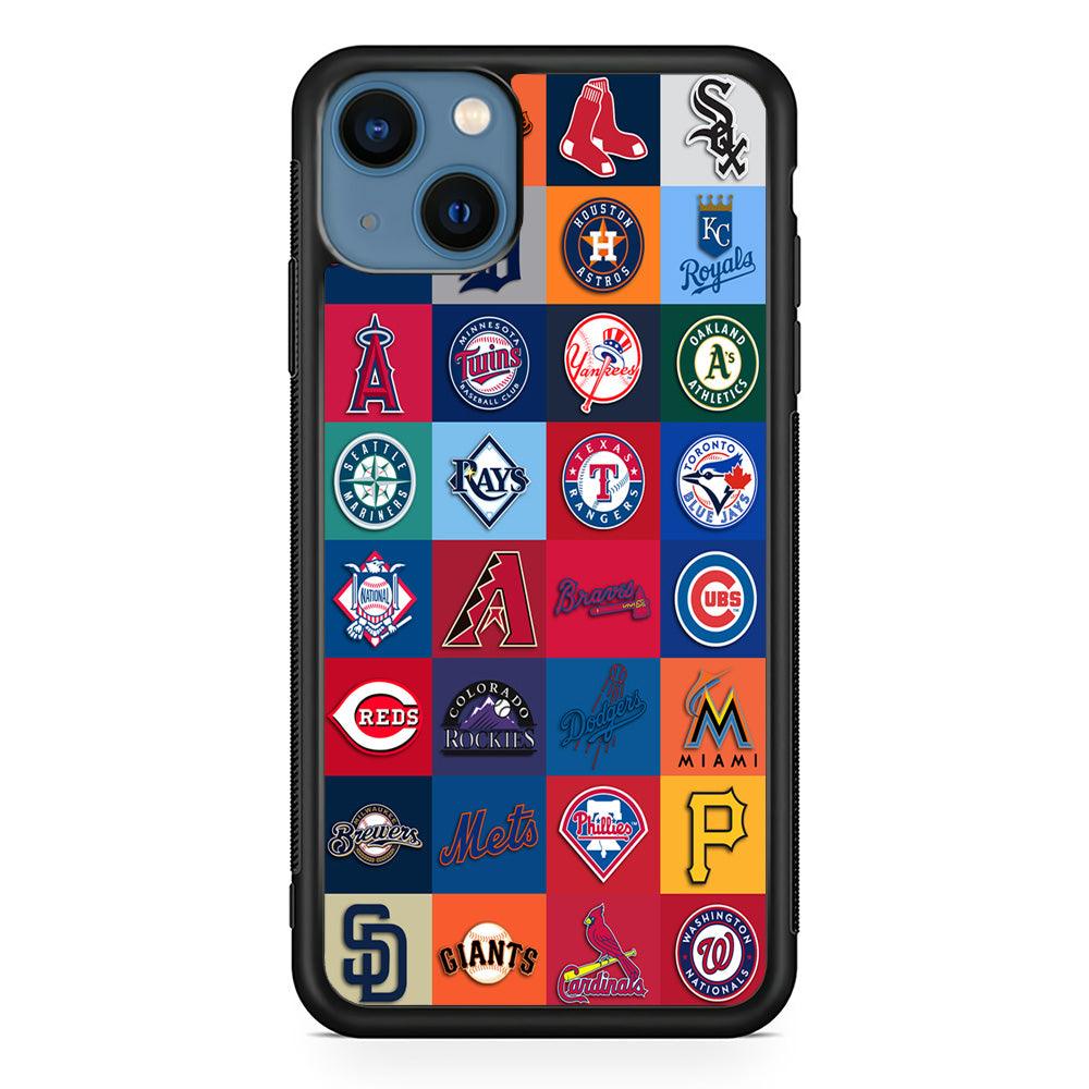 Baseball Teams MLB iPhone 13 Case-Rubber / Black (2D Case)-Xtracase
