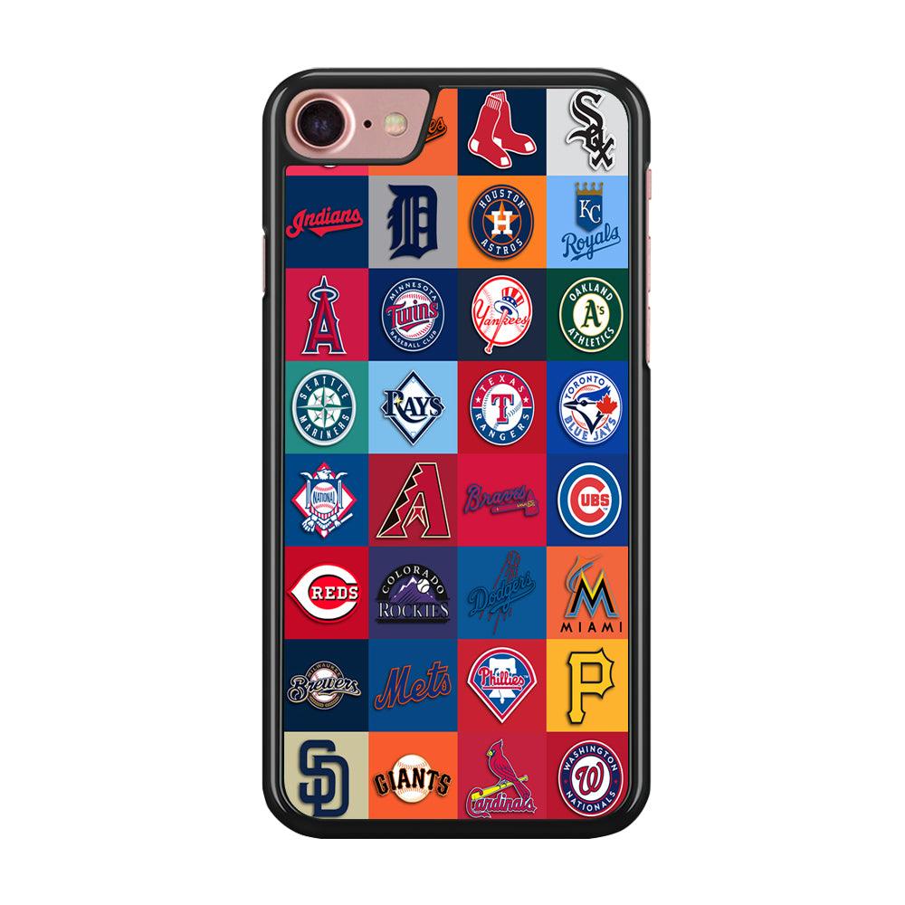 Baseball Teams MLB iPhone 7 Case-Rubber / Black (2D Case)-Xtracase