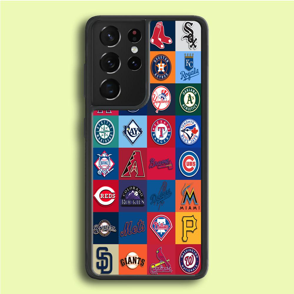 Baseball Teams MLB Samsung Galaxy S21 Ultra Case-Plastic / Full Wrap (3D Case)-Xtracase