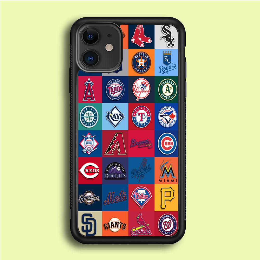 Baseball Teams MLB iPhone 12 Mini Case-Rubber / Black (2D Case)-Xtracase