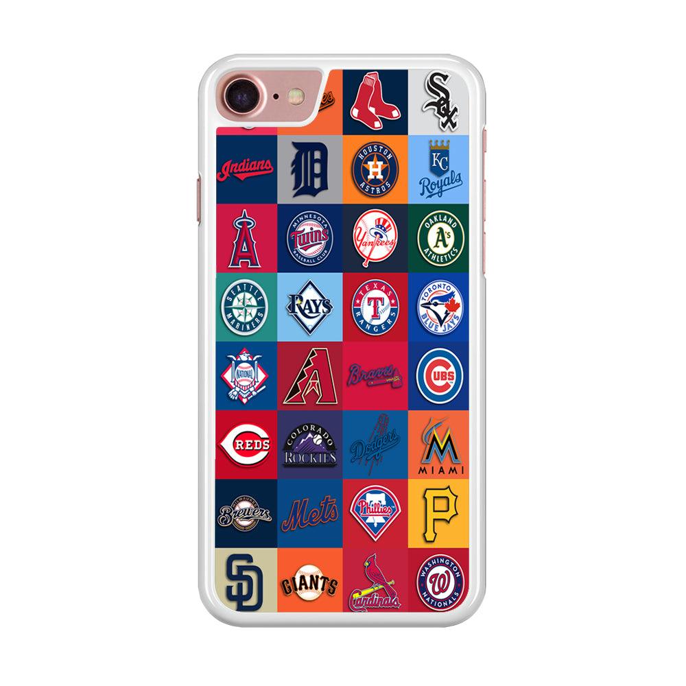 Baseball Teams MLB iPhone SE 2020 Case-Rubber / White (2D Case)-Xtracase