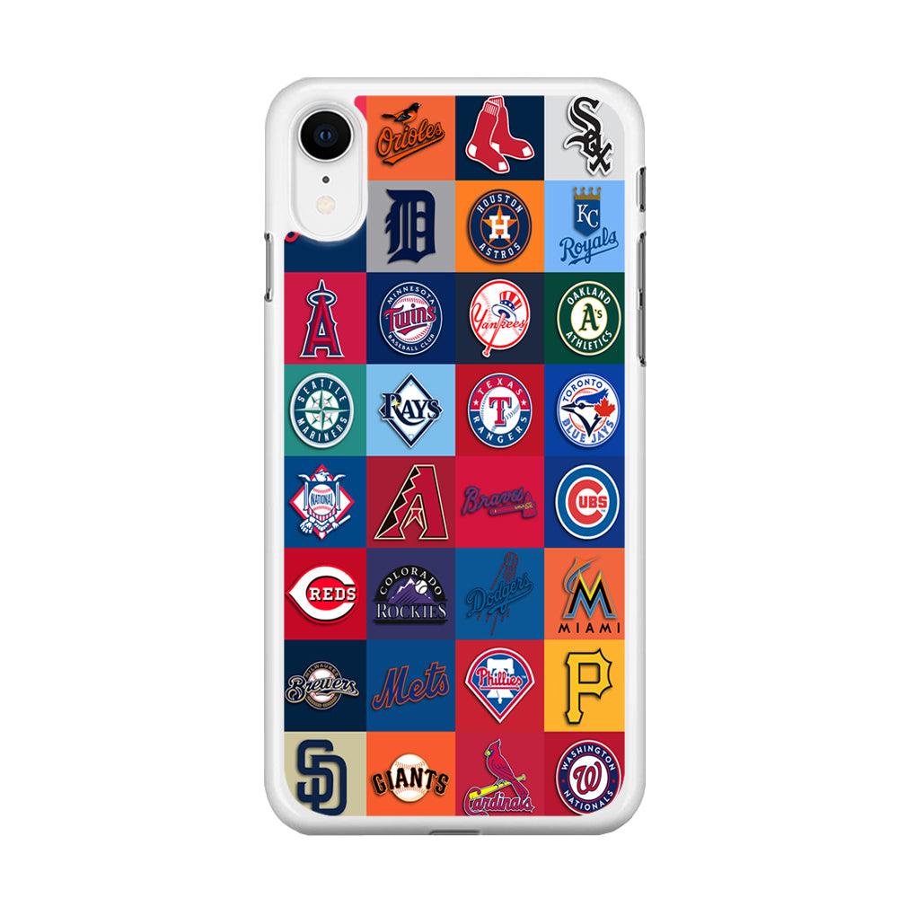 Baseball Teams MLB iPhone XR Case-Rubber / White (2D Case)-Xtracase