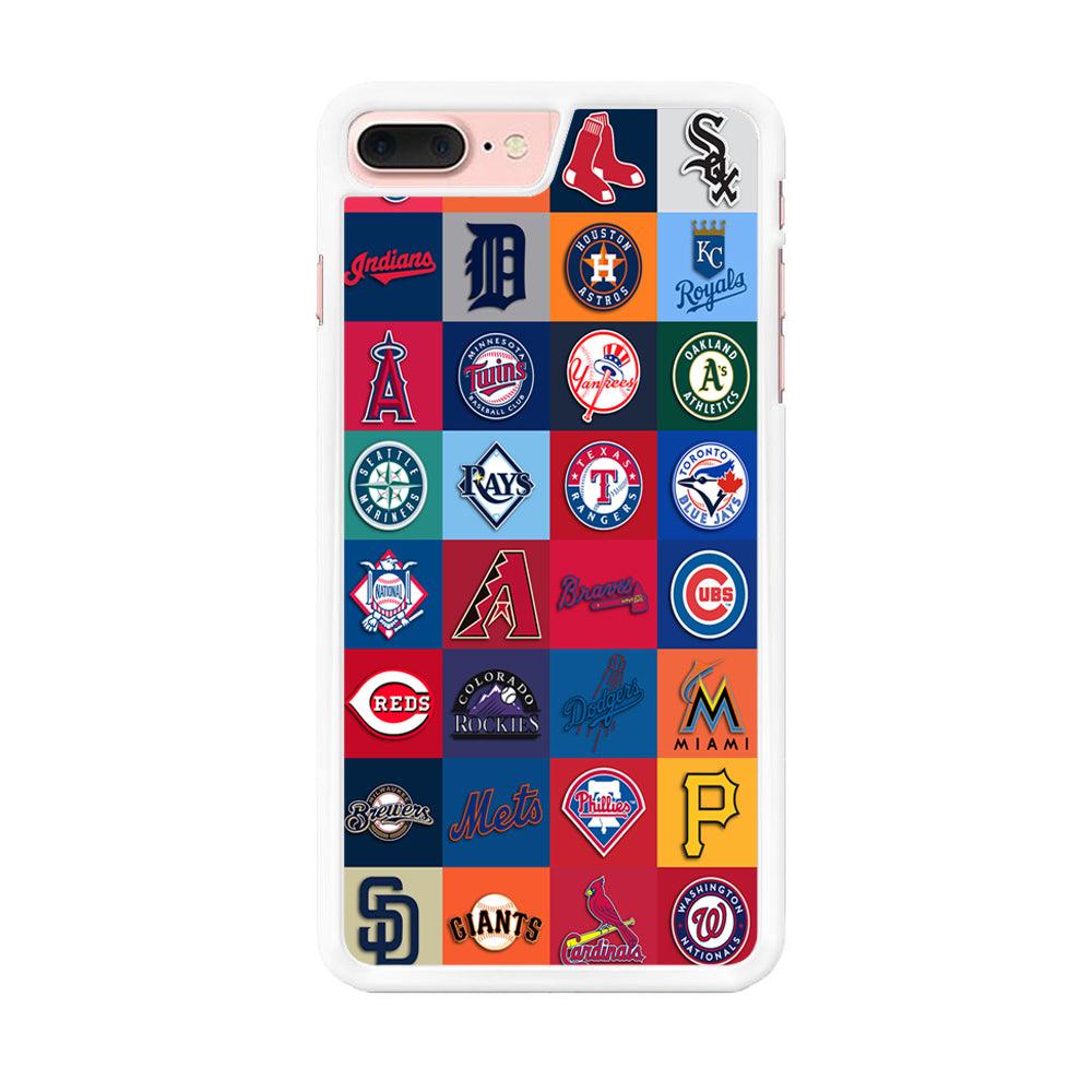 Baseball Teams MLB iPhone 7 Plus Case-Rubber / White (2D Case)-Xtracase
