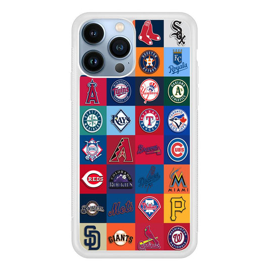 Baseball Teams MLB iPhone 13 Pro Case-Rubber / White (2D Case)-Xtracase