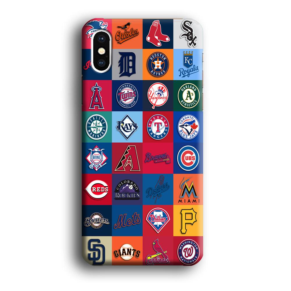 Baseball Teams MLB iPhone Xs Max Case-Plastic / Full Wrap (3D Case)-Xtracase