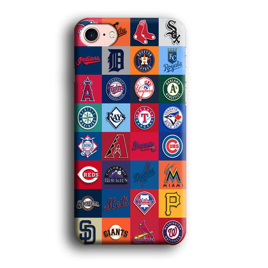 Baseball Teams MLB iPhone 8 Case-Plastic / Full Wrap (3D Case)-Xtracase