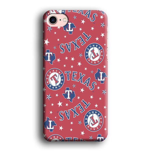 Baseball Texas Rangers MLB 001 iPhone SE 2020 Case-Plastic / Full Wrap (3D Case)-Xtracase