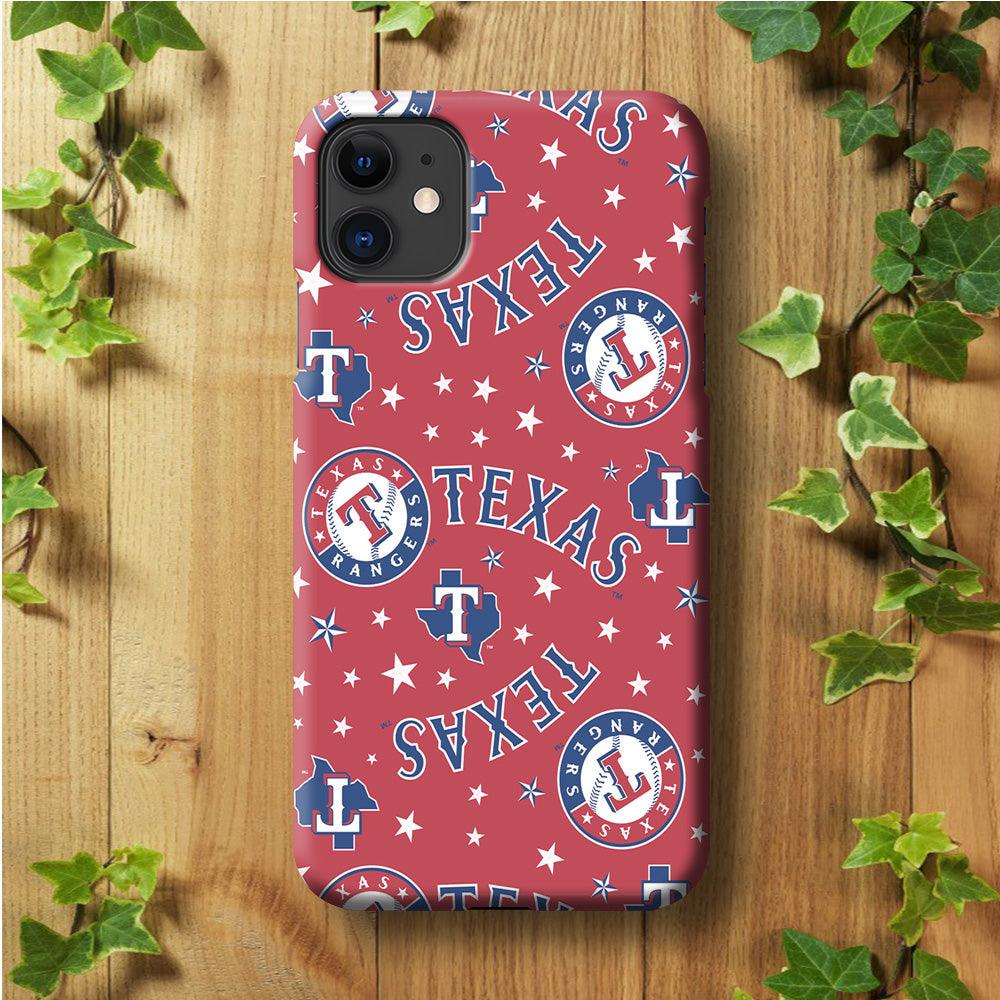 Baseball Texas Rangers MLB 001 iPhone 11 Case-Plastic / Full Wrap (3D Case)-Xtracase