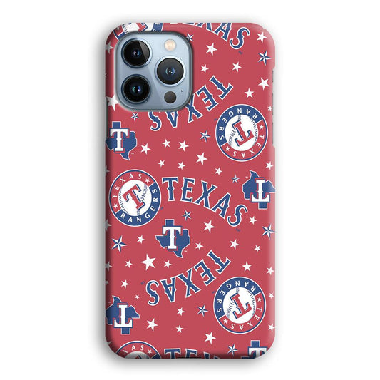 Baseball Texas Rangers MLB 001 iPhone 13 Pro Max Case-Plastic / Full Wrap (3D Case)-Xtracase