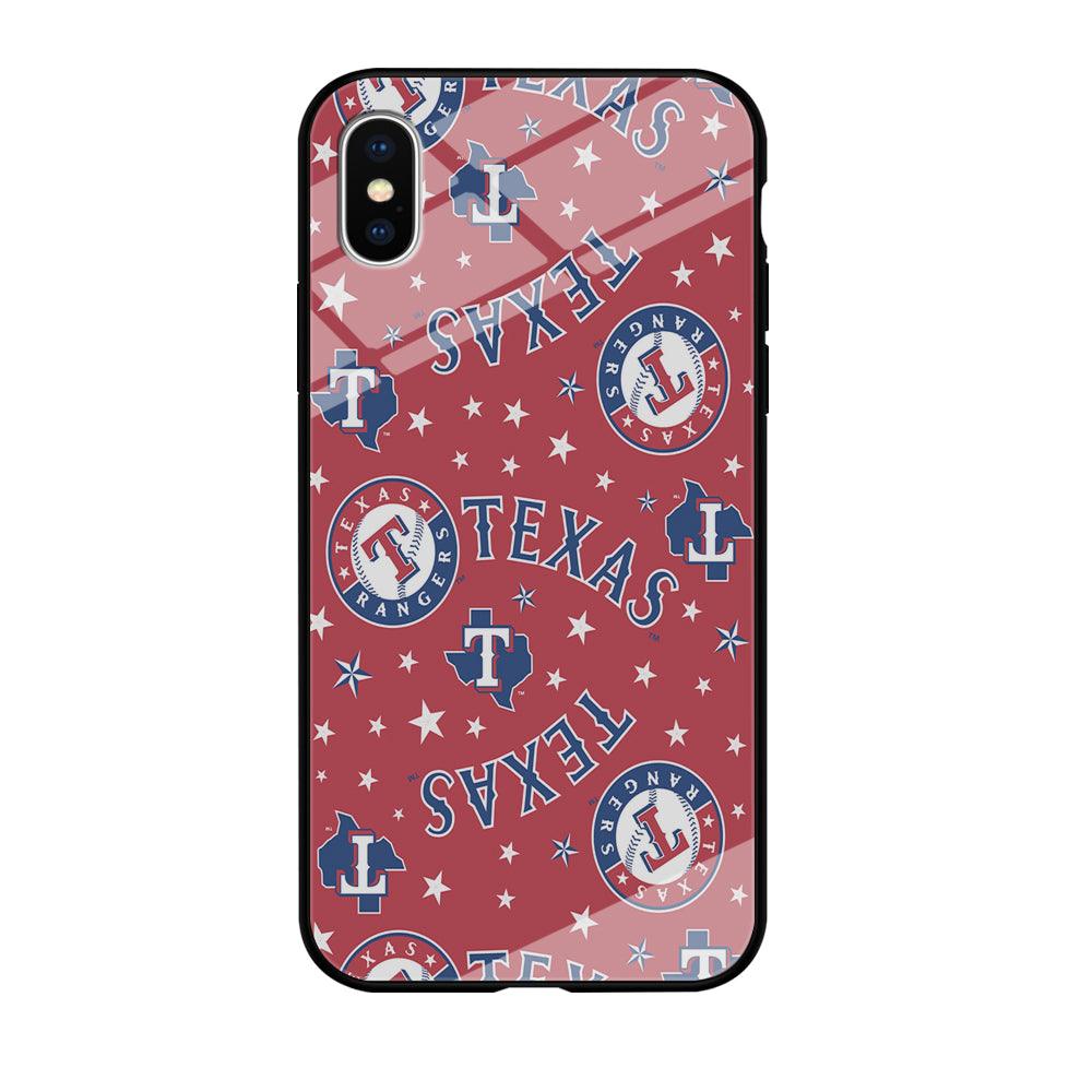 Baseball Texas Rangers MLB 001 iPhone X Case-Tempered Glass Case-Xtracase