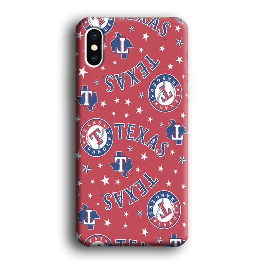 Baseball Texas Rangers MLB 001 iPhone X Case-Plastic / Full Wrap (3D Case)-Xtracase