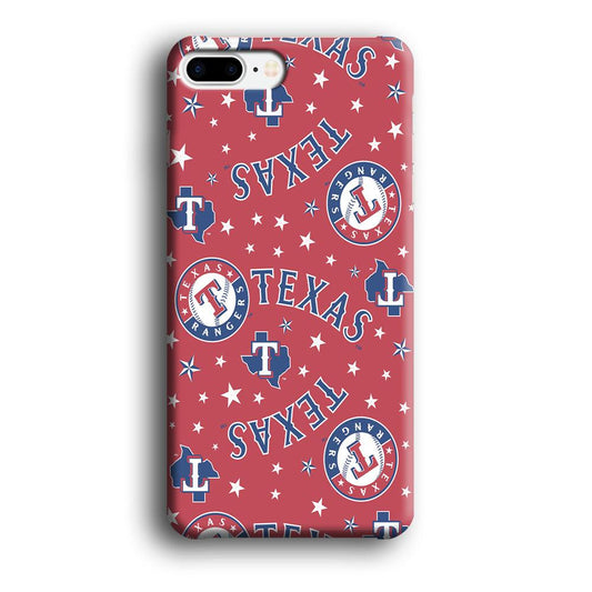 Baseball Texas Rangers MLB 001 iPhone 8 Plus Case-Plastic / Full Wrap (3D Case)-Xtracase