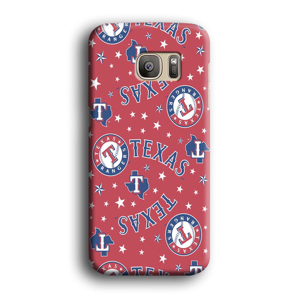 Baseball Texas Rangers MLB 001 Samsung Galaxy S7 Edge Case-Plastic / Full Wrap (3D Case)-Xtracase