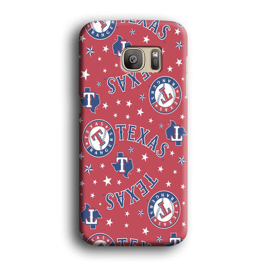 Baseball Texas Rangers MLB 001 Samsung Galaxy S7 Edge Case-Plastic / Full Wrap (3D Case)-Xtracase