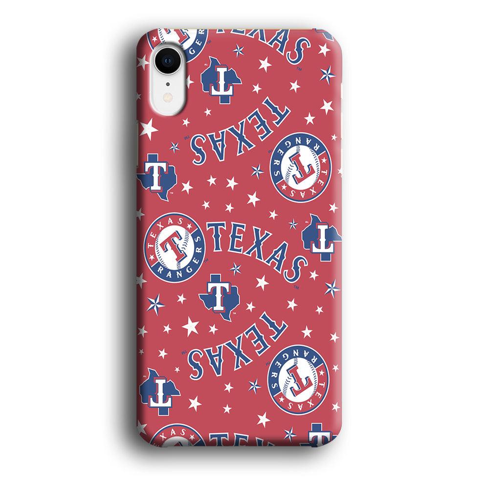 Baseball Texas Rangers MLB 001 iPhone XR Case-Plastic / Full Wrap (3D Case)-Xtracase