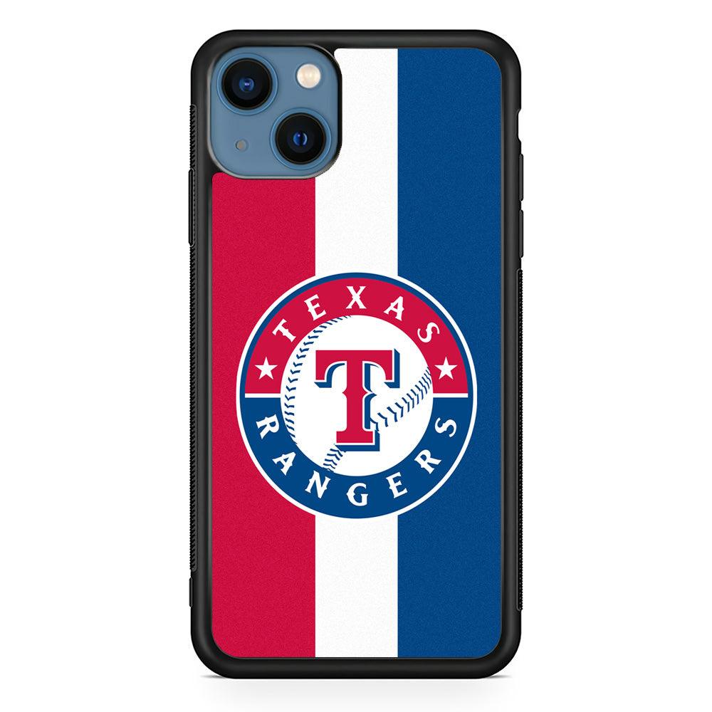 Baseball Texas Rangers MLB 002 iPhone 13 Case-Rubber / Black (2D Case)-Xtracase