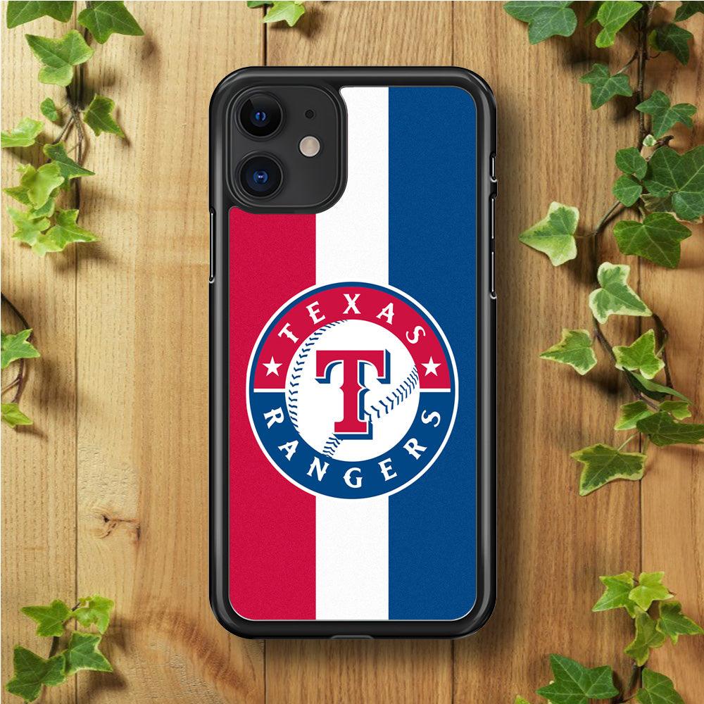 Baseball Texas Rangers MLB 002 iphone 11 Case-Rubber / Black (2D Case)-Xtracase