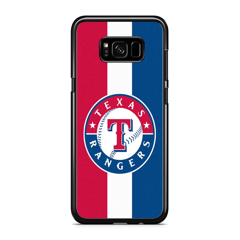 Baseball Texas Rangers MLB 002 Samsung Galaxy S8 Case-Rubber / Black (2D Case)-Xtracase
